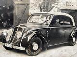 DKW Schwebeklasse cabriolimousine and Vasilii Kozlov, Thüringen, 1945, 213k photo