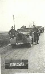 26k WW2 photo of 1935-36 Opel 2,0 Ltr. Wehrmacht Cabriolet