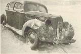 34k WW2 photo of Wehrmacht 1938 Packard 6 sedan, USSR, Kalmykia?